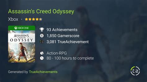 assassin's creed odyssey trueachievements.